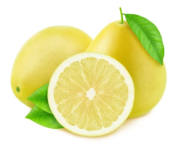 Composizione con pomelos isolato su fondo bianco . — Foto Stock