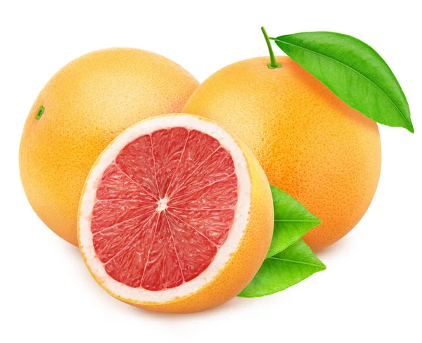 Samenstelling met grapefruits geïsoleerd op witte achtergrond. — Stockfoto