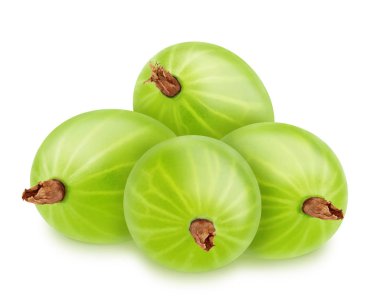 Beyaz arka planda yaprakları olan olgun, tatlı bektaşi üzümü grubu..