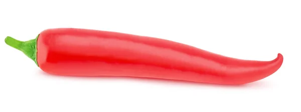 Pimienta roja entera fresca aislada sobre un fondo blanco . — Foto de Stock
