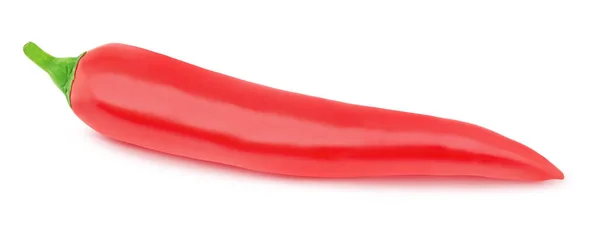 Rode Hete Chili Peper Geïsoleerd Een Witte Achtergrond Clip Art — Stockfoto