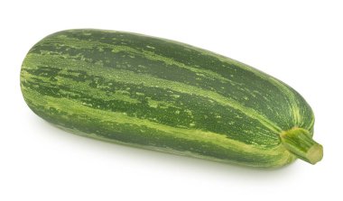 Taze yeşil sebze iliği kabağı beyaz arka planda izole edilmiş..