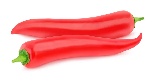 Composição vegetal: pimenta vermelha quente. No fundo branco. — Fotografia de Stock