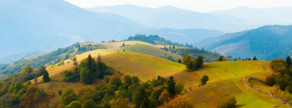 Herbst Ruhige Landschaft Herbsthügel Mit Den Meisten Buntes Herbsttal Herbstlicher — Stockfoto