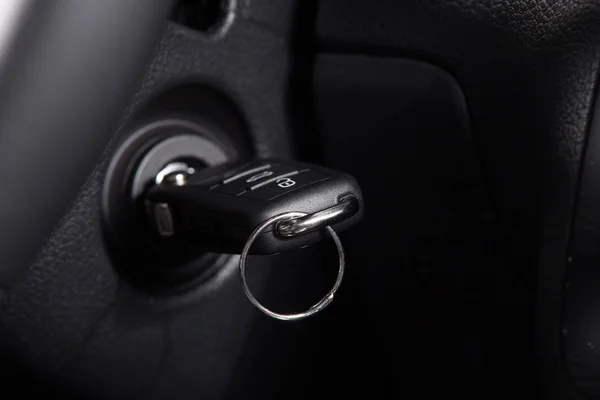 Car Ignition Key Closeup Car Key Ignition — Stock Photo, Image