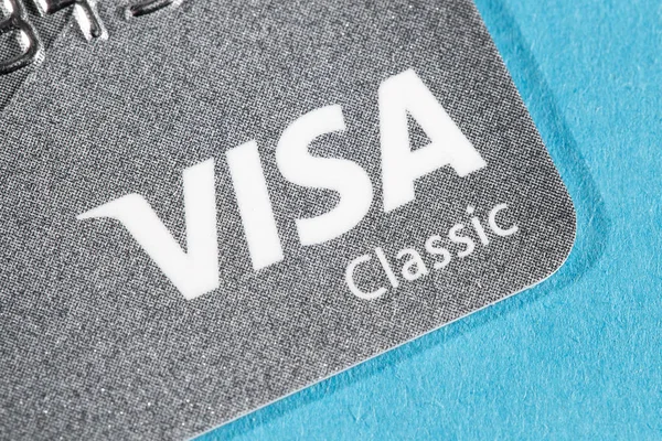 Нью Йорк Сша Лютого 2019 Кредитної Картки Visa Крупний План — стокове фото