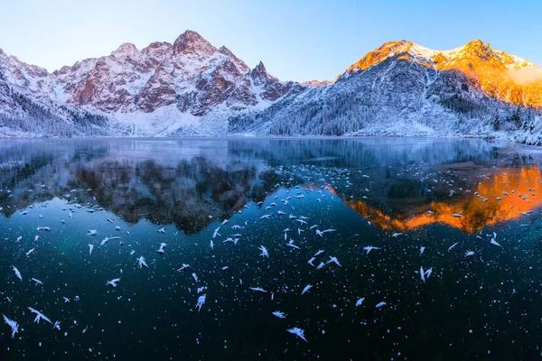 Kış manzaralı dağ manzarası — Stok fotoğraf
