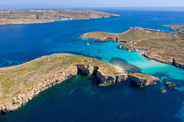 Aerial landscape of Maltese islands