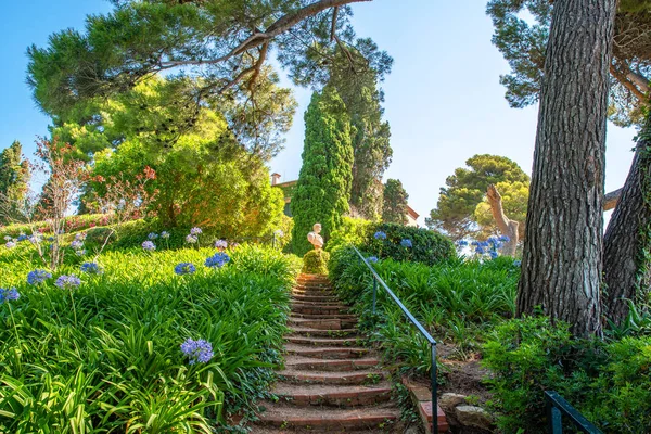 西班牙的天性 Lloret de mar景点。 Santa Clotilde花园. — 图库照片