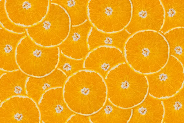 Kerek Narancssárga Szeleteket Friss Gyümölcs Háttér — Stock Fotó