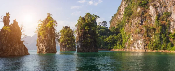 Incroyable Nature Sauvage Asie Lac Cheow Lan Parc National Khao — Photo