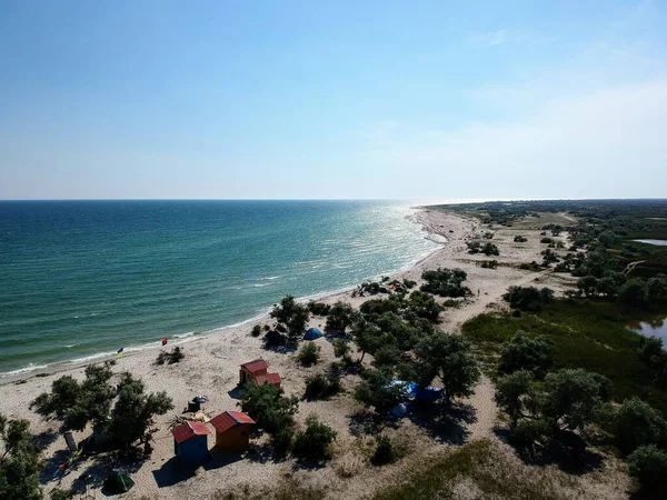 Pobřeží Ostrova Džarylgach Ukrajina — Stock fotografie