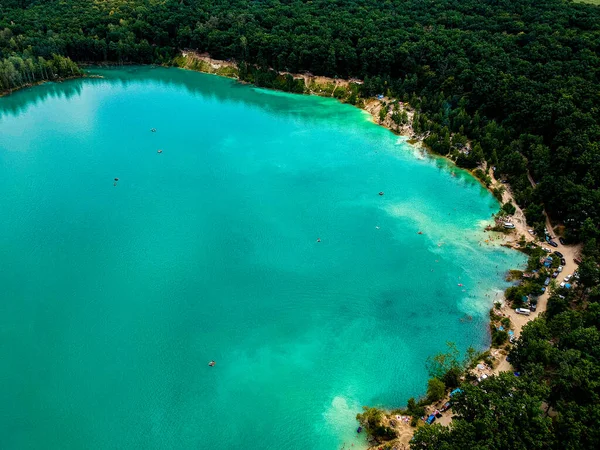 stock image Cherepashinsky quarry lake weekend rest