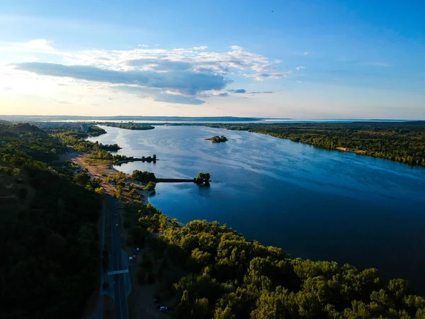 Una Inundación Del Río Dnepro — Foto de Stock