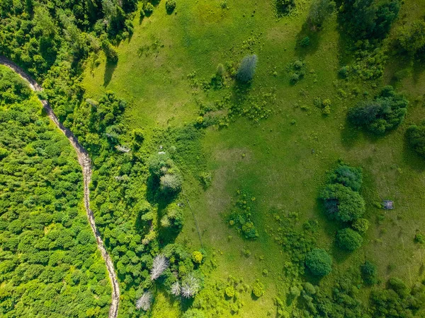 Cárpatos Verdes Valles Vista Drone — Foto de Stock