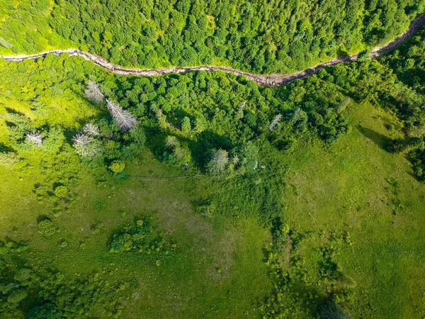 Vista Del Dron Del Río Montaña — Foto de Stock