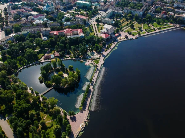 Ternopil Vista Ciudad Desde Dron — Foto de Stock