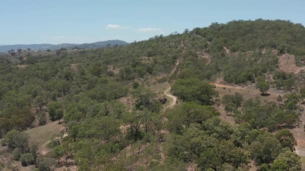 Australian Outback Drony Pov Při Pohledu Dolů Dálnice Zemi Nového — Stock video