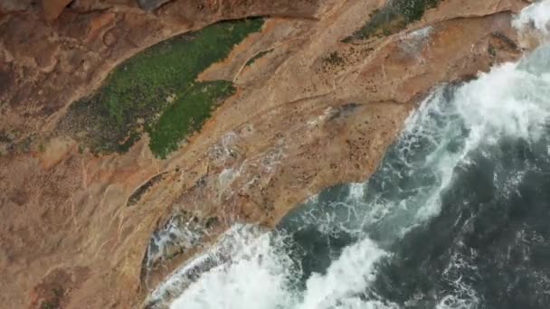 Stranden Och Rock Texturer Från Runt Sydney Australia — Stockvideo