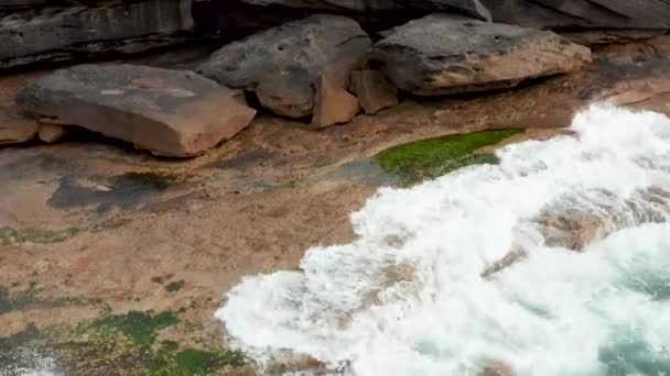 Texturas Playa Roca Sydney Australia — Vídeos de Stock