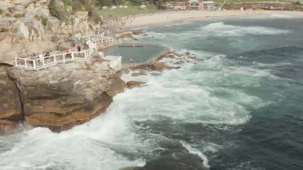 Texturas Playa Roca Sydney Australia — Vídeos de Stock