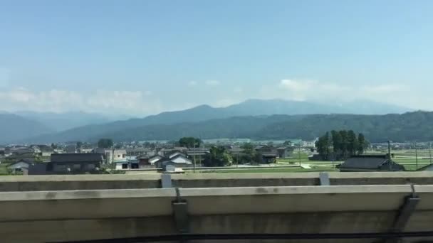 Städte Entlang Der Zugstrecke Japan — Stockvideo