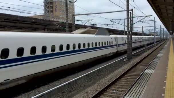 Şehir Kasabalarda Japonya Tren Yolu Boyunca — Stok video