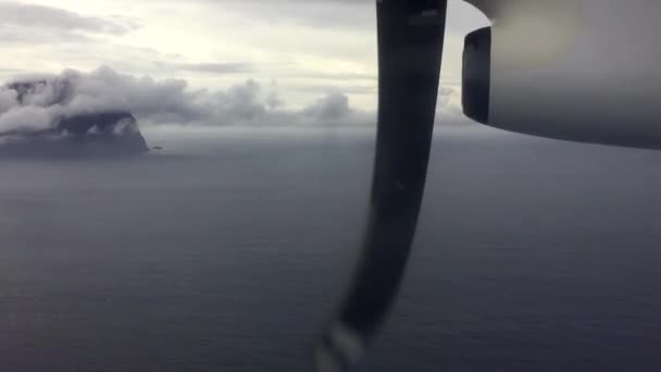 Ostrov Pacifiku Přistání Letadla Vrtule Austrálie — Stock video