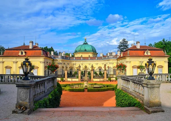 Chateau Buchlovice Está Diseñado Estilo Barroco Italiano Región Moravia Del —  Fotos de Stock