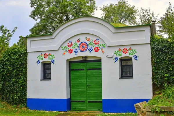 Cantine a Petrov Plze. Regione vitivinicola Moravia meridionale, Repubblica Ceca — Foto Stock