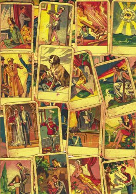Vintage tarot kartları. Biri en popüler gizli Tarot kartları ile fortunetelling
