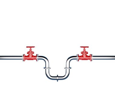 Endüstriyel boru Vana. İzole