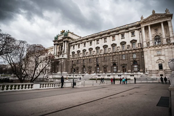 Wien Österrike December 2018 Hofburg Heldenplatz Torg Centrum Wien Vinter — Stockfoto