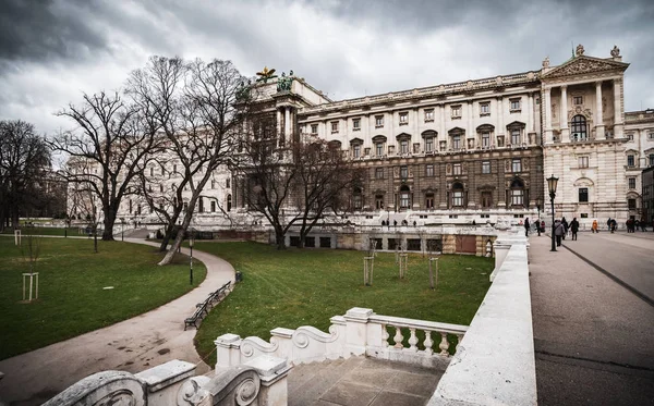 Wien Österrike December 2018 Hofburg Heldenplatz Torg Centrum Wien Vinter — Stockfoto