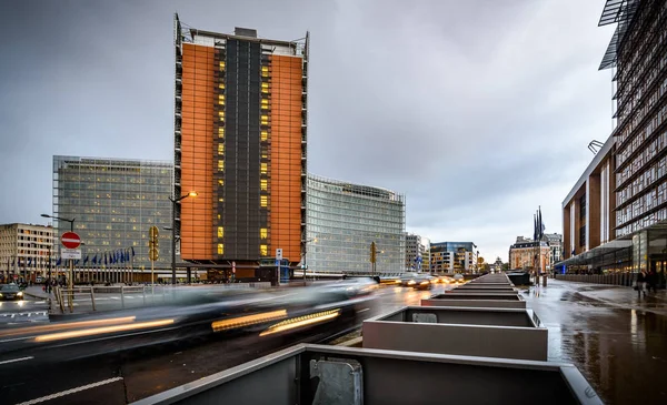 Brüssel Belgien Januar 2019 Das Panorama Des Berlaymont Gebäudes Beherbergt — Stockfoto