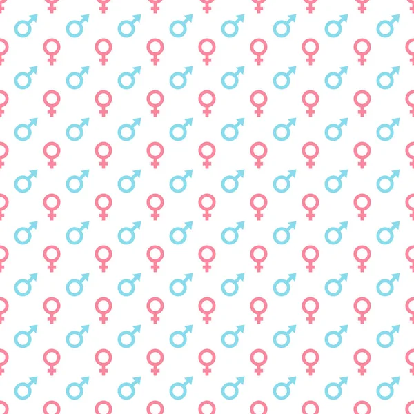 Vector Seamless Pattern Stylish Texture Gender Signs Male Female — Stock Vector