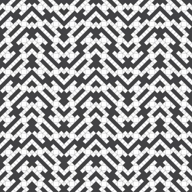 Seamless modeli. Şık yinelenen geometrik doku. Memphis tarzı modern ince Doğrusal kılavuz. Zikzak şeklinde kırık kaotik çizgili eğri. Vektör tasarımı.