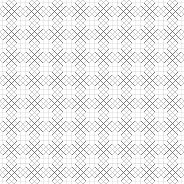 ベクトルシームレスパターン タイル張りの線形グリッドを菱形バスで繰り返し 六角形 正方形を越え形成する交差する細い線と現代的なスタイリッシュなテクスチャ 概要幾何学的背景 — ストックベクタ