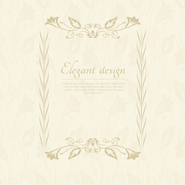Modelo Decorativo Frame Ornament Com Lugar Para Text Wedding Convite — Vetor de Stock