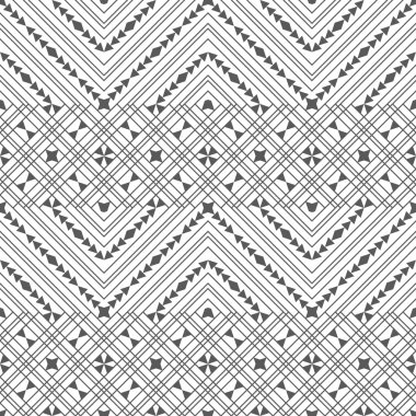 Vektör seamless modeli. Son derece modern geometrik doku oluşan çapraz ince çizgiler, üçgenler, edikula tekrar. Dokulu arka plan.