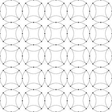 Seamless modeli. Basit en az soyut geometrik arka plan. Modern zarif doku ile düzenli tekrarlanan daireler, edikula, nokta. Vektör grafik tasarım unsuru