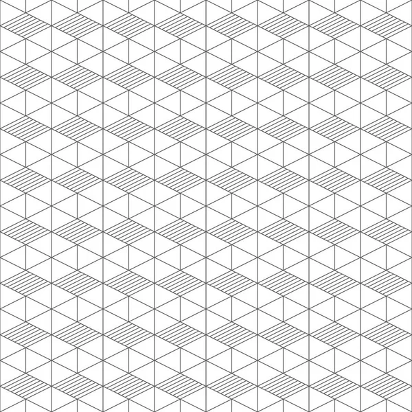 无缝模式 现代优雅的纹理与定期重复线性六边形 三角形 条纹菱形 图形设计的矢量元素 — 图库矢量图片
