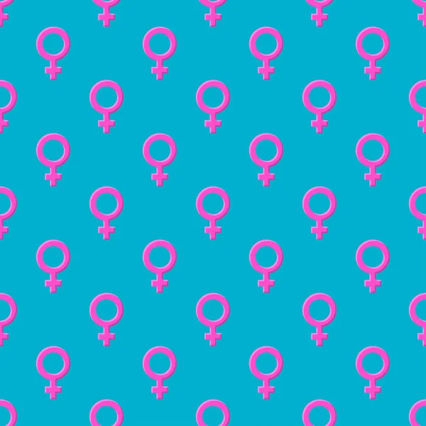 Vector Seamless Pattern Stylish Repeating Texture Gender Signs Women — Stock Vector