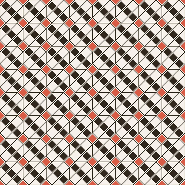 无缝模式 现代时尚的几何纹理 经常重覆线性八角形 对角线条与小菱形 金刚石 图形设计的矢量元素 — 图库矢量图片