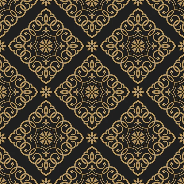 Vektör kusursuz desen. Lüks barok dokular. Düzenli olarak tekrarlanan retro süs. Desen bir arkaplan, duvar kağıdı, ambalaj kağıdı, sayfa doldurma, süsleme ögesi olarak kullanılabilir