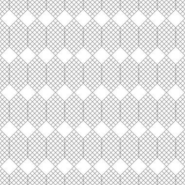 Kusursuz desen. Çizgili altıgenler, eşkenar dörtgenler, elmaslardan oluşan sonsuz tekrarlanan modern geometrik doku. Grafiksel tasarımın vektör elemanı