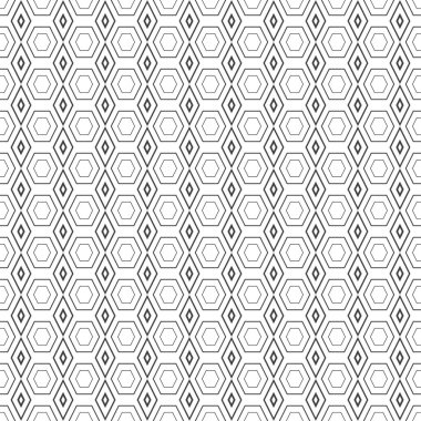 Seamless modeli. Modern şık geometrik doku. Düzenli olarak yinelenen doğrusal edikula, altıgen yanarak bahislerin doğru. İnce çizgi. Vektör grafik tasarım unsuru