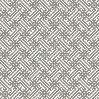 Kusursuz desen. Modern stil dokusu. Köşe şeritleri ve eşkenar dörtgenlerle düzenli olarak geometrik fayansları tekrarlıyorlar. Grafiksel tasarımın vektör ögesi