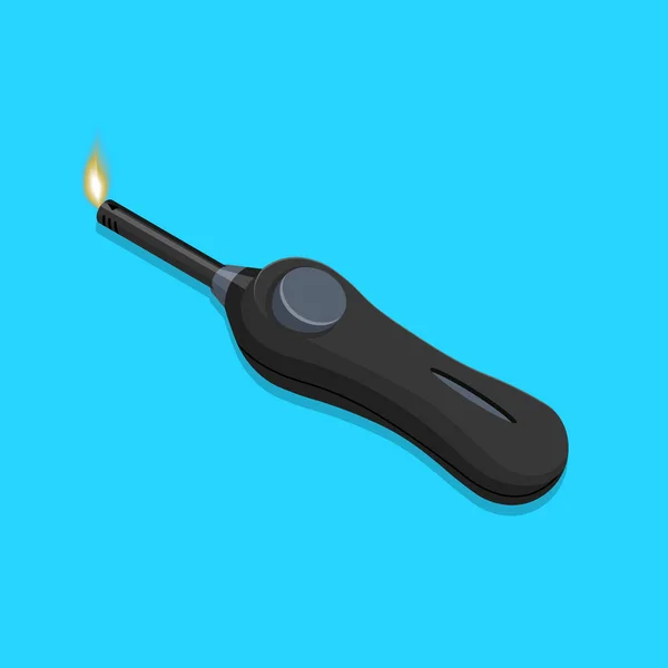 Het Branden Lichter Voor Gas Kachels Isometrische Icon Het Geïsoleerde — Stockvector