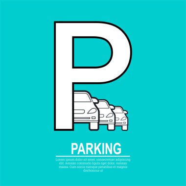 Otomobil ve yol işaret ile arka plan